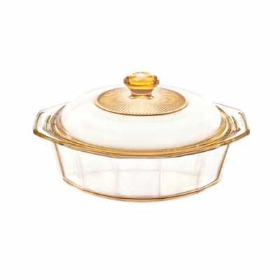 Стеклянная кастрюля с крышкой Visions Diamond Casserole 1.5L