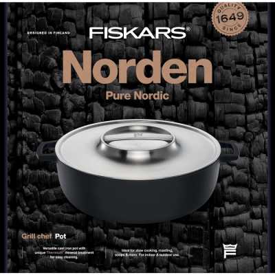 Чавунна каструля з кришкою Fiskars Norden Grill chef (1066430)
