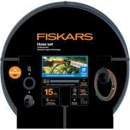 Настінний тримач зі шлангом Fiskars 13 mm (1/2”) 15 м (1027678)