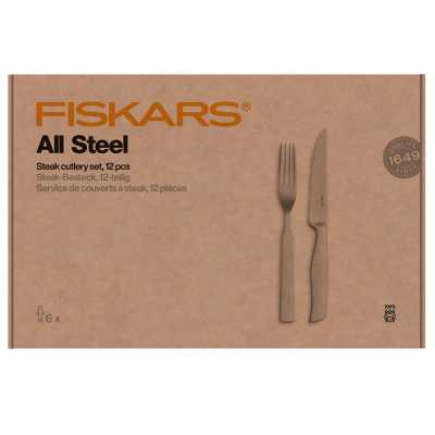 Набор столовых приборов для стейка Fiskars All Steel 12 шт (1071627)
