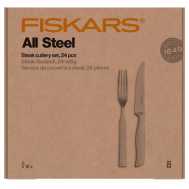 Набір столових приладів для стейку Fiskars All Steel 24 шт (1071625)