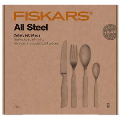 Набір столових приладів Fiskars All Steel 24 шт (1071626)