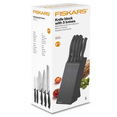 Набір із 5 ножів у блоці Fiskars Control (1073023)