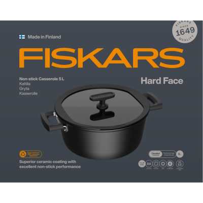 Каструля з кришкою Fiskars Hard Face 5 L (1075527)