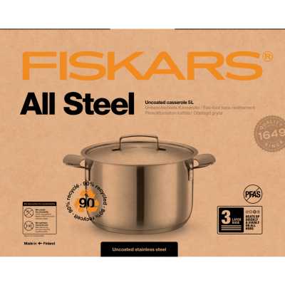 Каструля з кришкою Fiskars All Steel 5 L (1064752)