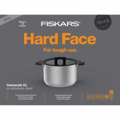 Каструля з кришкою Fiskars Hard Face Steel 5 L (1052241)