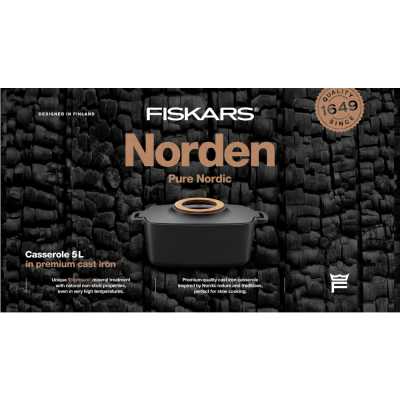 Овальна чавунна каструля Fiskars Norden 5 L (1026567)