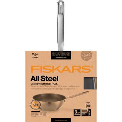 Сковорода Wok Fiskars All Steel 28 cm (1064747)