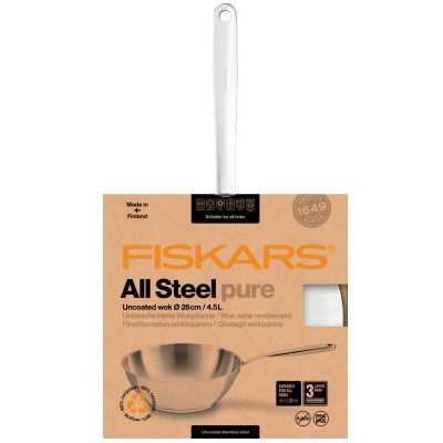 Сковорода Wok Fiskars All Steel pure 28 cm (1057596)
