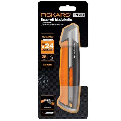 Универсальный нож Fiskars CarbonMax™ 25 mm (1027228)
