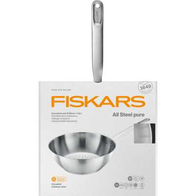 Сковорода WOK Fiskars All Steel Pure 28 cm (1065629)